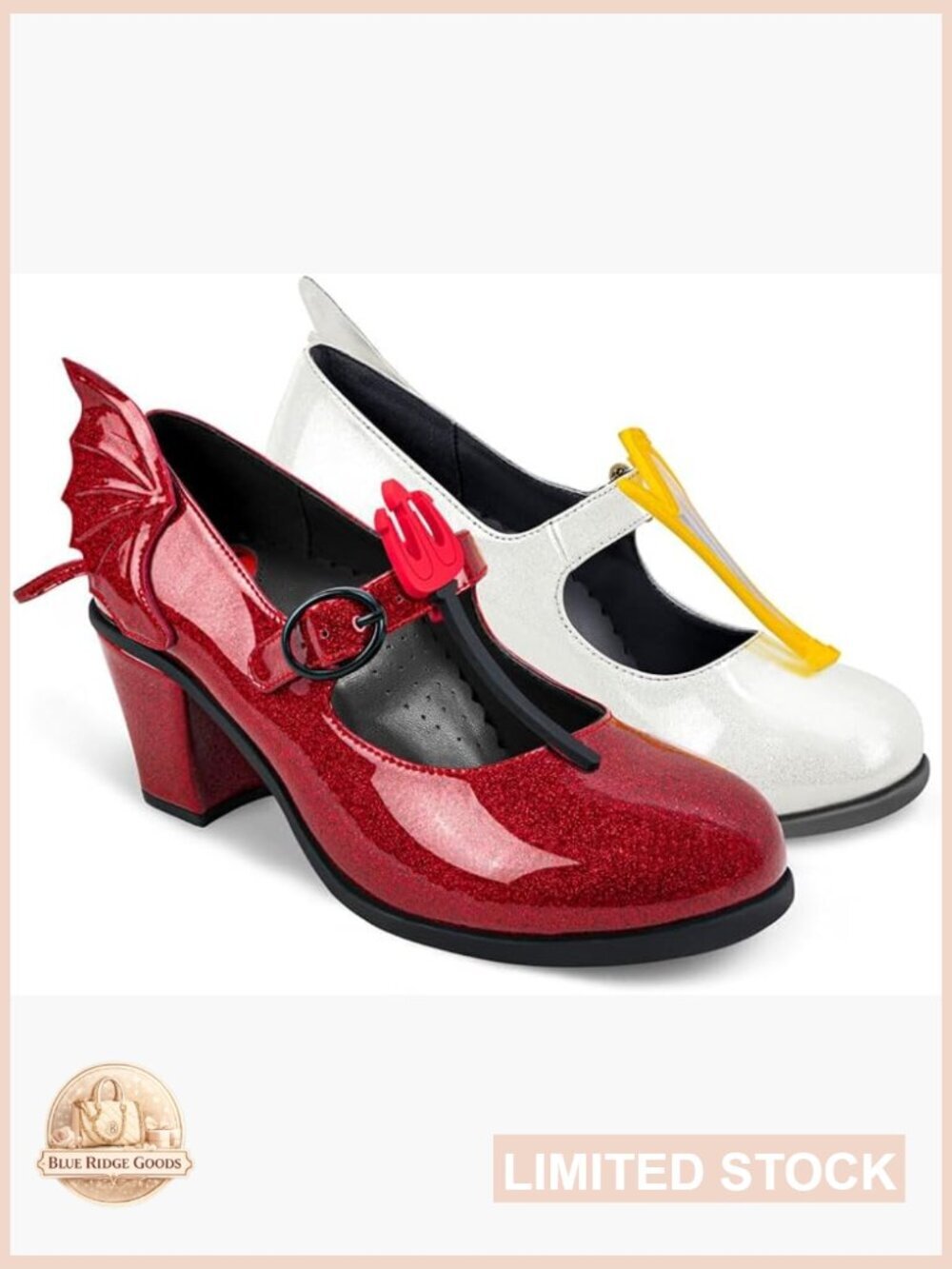 Mary Jane Block Heel Pump Dress Shoe with Buckle Strap 2.5in Heel